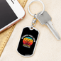 Love Hunting or Wrong Keychain Stainless Steel or 18k Gold Dog Tag Keyring-Express Your Love Gifts