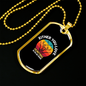 Love Hunting or Wrong Necklace Stainless Steel or 18k Gold Dog Tag 24" Chain-Express Your Love Gifts