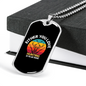 Love Hunting or Wrong Necklace Stainless Steel or 18k Gold Dog Tag 24" Chain-Express Your Love Gifts