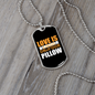 Love is A Doggy on Your Pillow Necklace Stainless Steel or 18k Gold Dog Tag 24" Chain-Express Your Love Gifts