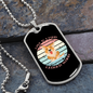 Love is a Four Legged Word Blue Necklace Stainless Steel or 18k Gold Dog Tag 24" Chain-Express Your Love Gifts