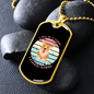Love is a Four Legged Word Blue Necklace Stainless Steel or 18k Gold Dog Tag 24" Chain-Express Your Love Gifts