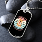 Love is a Four Legged Word Blue Necklace Stainless Steel or 18k Gold Dog Tag 24" Chain-Express Your Love Gifts