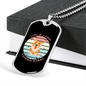 Love is a Four Legged Word Blue Necklace Stainless Steel or 18k Gold Dog Tag 24" Chain-Express Your Love Gifts