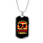 Love is a Four Legged Word Head Yellow Necklace Stainless Steel or 18k Gold Dog Tag 24" Chain-Express Your Love Gifts
