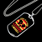 Love is a Four Legged Word Head Yellow Necklace Stainless Steel or 18k Gold Dog Tag 24" Chain-Express Your Love Gifts
