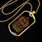 Love is a Four Legged Word Necklace Stainless Steel or 18k Gold Dog Tag 24" Chain-Express Your Love Gifts