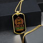 Love is a Four Legged Word Necklace Stainless Steel or 18k Gold Dog Tag 24" Chain-Express Your Love Gifts