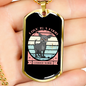 Love is a Four Legged Word Pink Necklace Stainless Steel or 18k Gold Dog Tag 24" Chain-Express Your Love Gifts