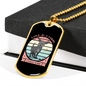 Love is a Four Legged Word Pink Necklace Stainless Steel or 18k Gold Dog Tag 24" Chain-Express Your Love Gifts