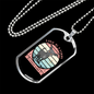 Love is a Four Legged Word Pink Necklace Stainless Steel or 18k Gold Dog Tag 24" Chain-Express Your Love Gifts