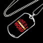 Love is a Four Legged Word Plain Necklace Stainless Steel or 18k Gold Dog Tag 24" Chain-Express Your Love Gifts