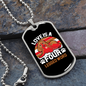 Love is a Four Legged Word Red Necklace Stainless Steel or 18k Gold Dog Tag 24" Chain-Express Your Love Gifts