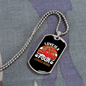 Love is a Four Legged Word Red Necklace Stainless Steel or 18k Gold Dog Tag 24" Chain-Express Your Love Gifts