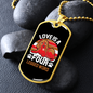 Love is a Four Legged Word Red Necklace Stainless Steel or 18k Gold Dog Tag 24" Chain-Express Your Love Gifts