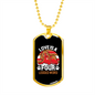Love is a Four Legged Word Red Necklace Stainless Steel or 18k Gold Dog Tag 24" Chain-Express Your Love Gifts