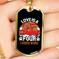 Love is a Four Legged Word Red Necklace Stainless Steel or 18k Gold Dog Tag 24" Chain-Express Your Love Gifts