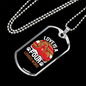 Love is a Four Legged Word Red Necklace Stainless Steel or 18k Gold Dog Tag 24" Chain-Express Your Love Gifts