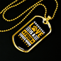 Love is a Four Legged Word Yellow Necklace Stainless Steel or 18k Gold Dog Tag 24" Chain-Express Your Love Gifts