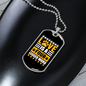 Love is a Four Legged Word Yellow Necklace Stainless Steel or 18k Gold Dog Tag 24" Chain-Express Your Love Gifts