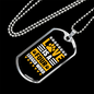 Love is a Four Legged Word Yellow Necklace Stainless Steel or 18k Gold Dog Tag 24" Chain-Express Your Love Gifts