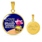 Love Is A Treasure Circle Necklace Stainless Steel or 18k Gold 18-22"-Express Your Love Gifts