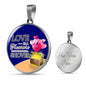 Love Is A Treasure Circle Necklace Stainless Steel or 18k Gold 18-22"-Express Your Love Gifts