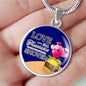 Love Is A Treasure Circle Necklace Stainless Steel or 18k Gold 18-22"-Express Your Love Gifts