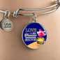 Love Is A Treasure Circle Pendant Bangle Bracelet Stainless Steel or 18k Gold-Express Your Love Gifts