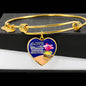 Love Is A Treasure Heart Bangle Stainless Steel or 18k Gold 18-22"-Express Your Love Gifts