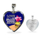 Love Is A Treasure Necklace Stainless Steel or 18k Gold Heart Pendant 18-22"-Express Your Love Gifts