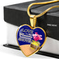 Love Is A Treasure Necklace Stainless Steel or 18k Gold Heart Pendant 18-22"-Express Your Love Gifts