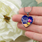Love Is A Treasure Necklace Stainless Steel or 18k Gold Heart Pendant 18-22"-Express Your Love Gifts