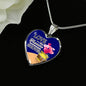 Love Is A Treasure Necklace Stainless Steel or 18k Gold Heart Pendant 18-22"-Express Your Love Gifts