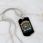 Love is Four Legged Word Blue Necklace Stainless Steel or 18k Gold Dog Tag 24" Chain-Express Your Love Gifts