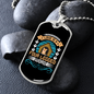Love is Four Legged Word Blue Necklace Stainless Steel or 18k Gold Dog Tag 24" Chain-Express Your Love Gifts