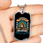 Love is Four Legged Word Blue Necklace Stainless Steel or 18k Gold Dog Tag 24" Chain-Express Your Love Gifts