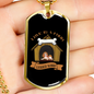 Love is Four Legged Word Brown Necklace Stainless Steel or 18k Gold Dog Tag 24" Chain-Express Your Love Gifts