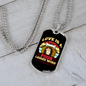 Love is Four Legged Word Necklace Stainless Steel or 18k Gold Dog Tag 24" Chain-Express Your Love Gifts