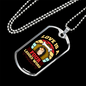 Love is Four Legged Word Necklace Stainless Steel or 18k Gold Dog Tag 24" Chain-Express Your Love Gifts
