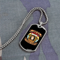 Love is Four Legged Word Peach Necklace Stainless Steel or 18k Gold Dog Tag 24" Chain-Express Your Love Gifts