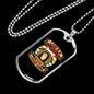Love is Four Legged Word Peach Necklace Stainless Steel or 18k Gold Dog Tag 24" Chain-Express Your Love Gifts