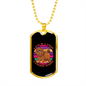 Love is Four Legged Word Purple Necklace Stainless Steel or 18k Gold Dog Tag 24" Chain-Express Your Love Gifts