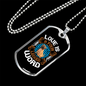 Love is Four Legged Word White Necklace Stainless Steel or 18k Gold Dog Tag 24" Chain-Express Your Love Gifts