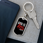 Love Is God 1 John 14:16 Christian Keychain Stainless Steel or 18k Gold Dog Tag Keyring-Express Your Love Gifts