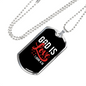 Love Is God Christian Necklace Stainless Steel or 18k Gold Dog Tag 24" Chain-Express Your Love Gifts