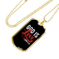 Love Is God Christian Necklace Stainless Steel or 18k Gold Dog Tag 24" Chain-Express Your Love Gifts