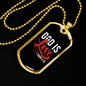 Love Is God Christian Necklace Stainless Steel or 18k Gold Dog Tag 24" Chain-Express Your Love Gifts