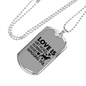 Love is Wet Noses Necklace Stainless Steel or 18k Gold Dog Tag 24" Chain-Express Your Love Gifts
