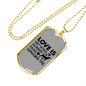 Love is Wet Noses Necklace Stainless Steel or 18k Gold Dog Tag 24" Chain-Express Your Love Gifts